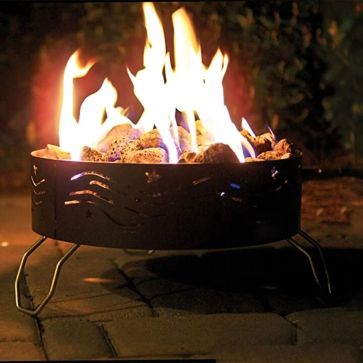 Compact Outdoor Propane Fire Pit for Camping