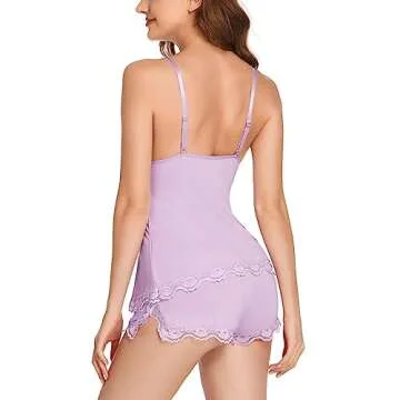 Avidlove Sexy Sleepwear for Women Boudoir Outfits Beauty Gift Sets Lavender