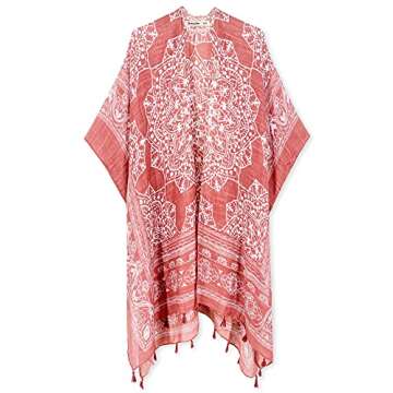Breezy Lane Kimonos for Women Beach Coverup Boho Swimsuit Coverups Beachwear Bohemian Kimono Cardigans Summer Vacation Wear