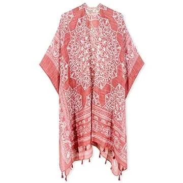 Breezy Lane Kimonos for Women Beach Coverup Boho Swimsuit Coverups Beachwear Bohemian Kimono Cardigans Summer Vacation Wear