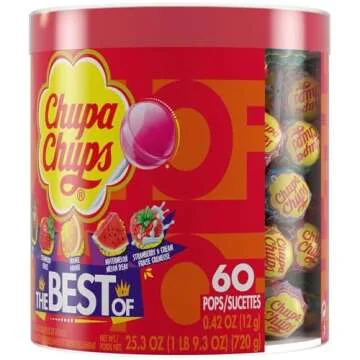 Chupa Chups Lollipop Assortment: 60 Flavorful Treats