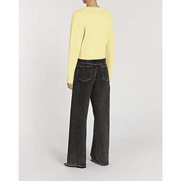 Cioatin Women Long Sleeve Button Down Knit Crop Cardigan Open Front Lightweight Sweater Pullover Fal...