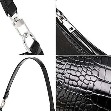 lapsting Women Small Shoulder Bag Mini Purse Womens Crossbody Clutch Purses 90s Y2k Bags (C - Large Black)