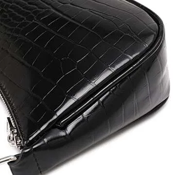 lapsting Women Small Shoulder Bag Mini Purse Womens Crossbody Clutch Purses 90s Y2k Bags (C - Large Black)