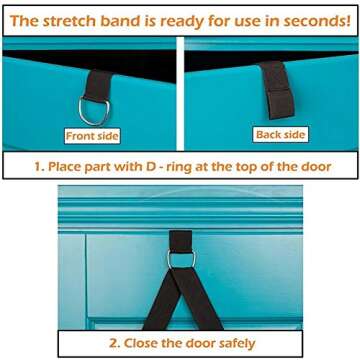 Adjustable Leg Stretcher Lengthen Ballet Stretch Band - Easy Install on Door Flexibility Stretching Leg Strap Great Cheer Dance Gymnastics Trainer stretching equipment taekwondo Training (rose)