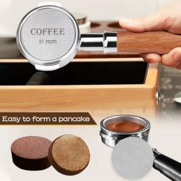 Puck Screen 51mm Reusable Puck Screen for Espresso Portafilter, 1.7mm Thickness 150μm 316 Stainless Steel Screen Filter Basket Compatible with Espresso Machine