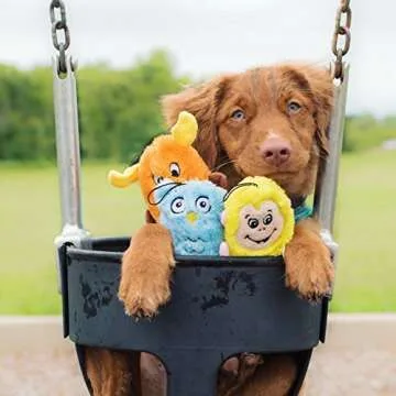 ZippyPaws - Squeakie Buddie No Stuffing Plush Dog Toy - Bunny, Pink