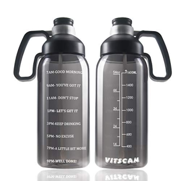 64 OZ BPA-Free Water Bottle with Straw and Handle