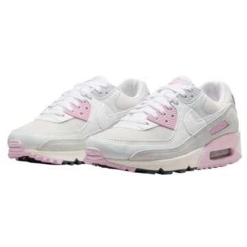 Nike Women's Air Max 90 White/Sail-Med Soft Pink (FN7489 100) - 9