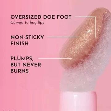 Lawless Forget the Filler Lip Plumping Line Smoothing Gloss - Glazed - Premium Volumizing Lip Gloss with Natural Ingredients Designed to Plump, Firm, and Hydrate Lips 0.11 oz