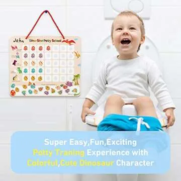 Dinosaur Design Potty Training Chart for Toddlers - Magnetic