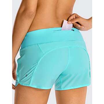 Shop CRZ YOGA Women’s 4" Lightweight Workout Shorts