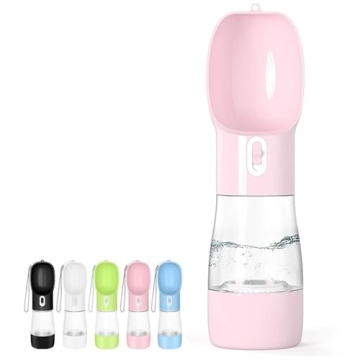 Misthis Outdoor Dog Water Bottle with Food Container