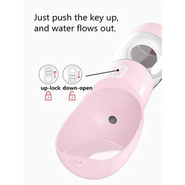 Misthis Outdoor Dog Water Bottle with Food Container