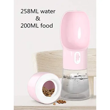 Misthis Outdoor Dog Water Bottle with Food Container