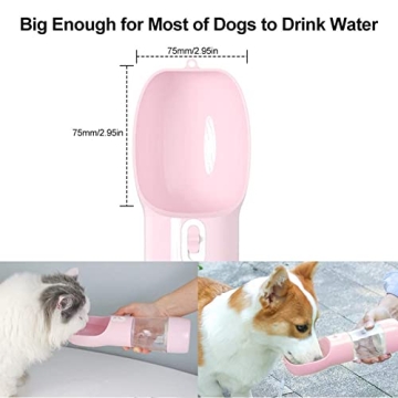 Misthis Outdoor Dog Water Bottle with Food Container