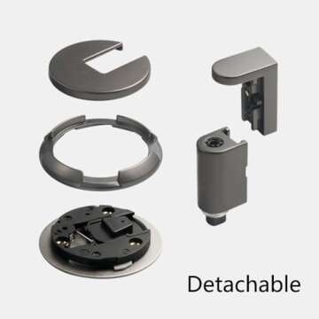 BE-TOOL Zinc Alloy Self-Adhesive Door Stopper Door Safety Catch Stopper for Room, Kitchen, Bathroom, Cabinet Metal Door Stopper Self-Adhesive Door Holder (Gold Vertical)