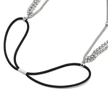 Reetan Boho Crystal Leg Chains Rhinestone Body Chain Rave Party Thigh Chain Body Jewelry Accessories for Women and Girls（D-Silver）