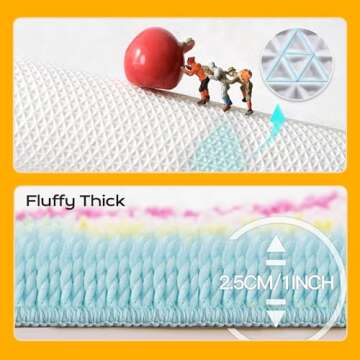 COMBLUE Funny Cute Bath Mat - Soft, Absorbent & Stylish