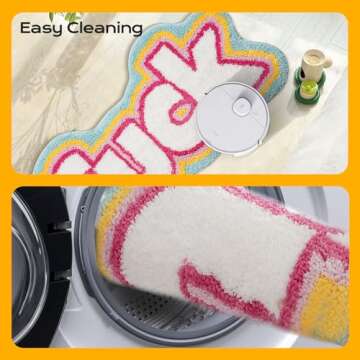 COMBLUE Funny Cute Bath Mat - Soft, Absorbent & Stylish