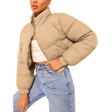 Buy Flygo Women's Cropped Puffer Jacket for Style