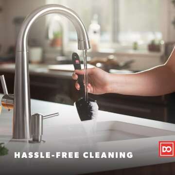 DI ORO Silicone Spatula - 600°F Heat-Resistant Rubber Kitchen Spatula for Baking, Scraping, & Mixing - BPA Free Nonstick Cookware Safe Flexible Utensil for Cooking - Seamless & Dishwasher Safe (Black)