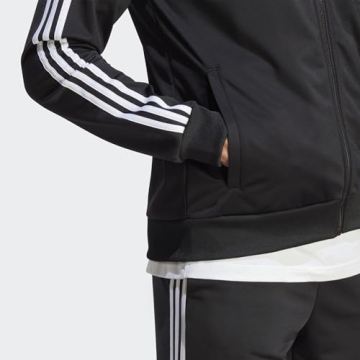 adidas Men's 3-Stripes Tricot Track Suit in Black
