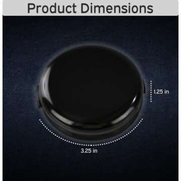 Home-X Coin Dispenser, Hard Case Coin Organizer and Storage for Coins, Compact Money Sorter, Coin Holder for Collectors, Portable Coin Holder for Car, 3 ¼ " D x 1 ¼ " H, Black