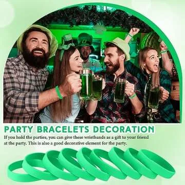 Liliful 100 Pcs Silicone Rubber Wristbands Rubber Wristband Bracelet Bands for Silicone Wristbands for Women Men(Green)