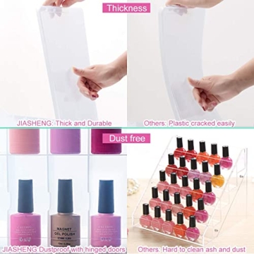 JIASHENG Nail Polish Organizer Case for 48 Bottles