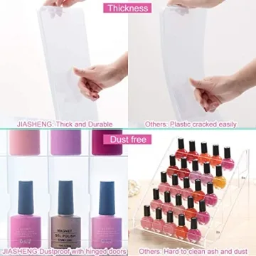 JIASHENG Nail Polish Organizer Case for 48 Bottles