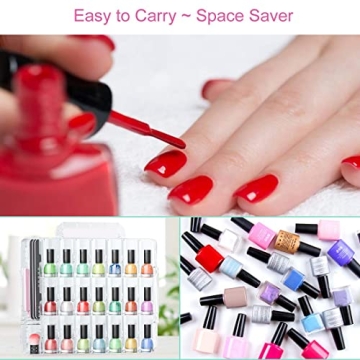 JIASHENG Nail Polish Organizer Case for 48 Bottles