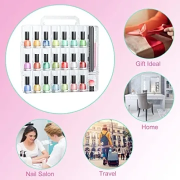 JIASHENG Nail Polish Organizer Case for 48 Bottles