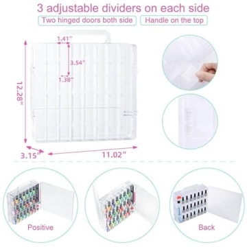 JIASHENG Nail Polish Organizer Case for 48 Bottles