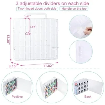 JIASHENG Nail Polish Organizer Case for 48 Bottles