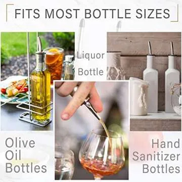 LanMa 2PCS Stainless Steel Bottle Pourers for Precise Pouring