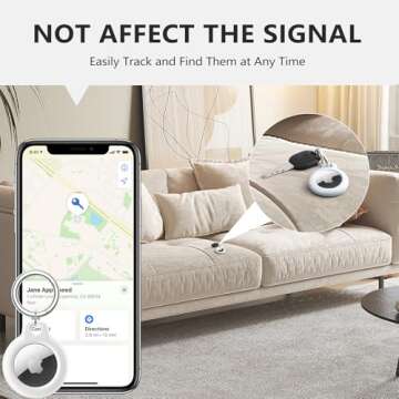 Maledan 4 Pack Airtag Holder Air Tag Case with Keychain, Anti-Scratch PC Airtags Key Chain for Apple Air Tags, Protective Accessories for GPS Item Finder Tracker Cover Bags Keys, Black/Blue/White/Rose