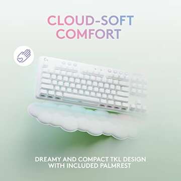 Logitech G Wireless Gaming Combo, G715 Keyboard Linear + G705 Mouse, Customizable LIGHTSYNC RGB Lighting, Lightspeed Wireless, Bluetooth, PC/Mac/Laptop - White Mist