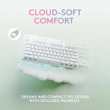 Logitech G Wireless Gaming Combo, G715 Keyboard Linear + G705 Mouse, Customizable LIGHTSYNC RGB Lighting, Lightspeed Wireless, Bluetooth, PC/Mac/Laptop - White Mist