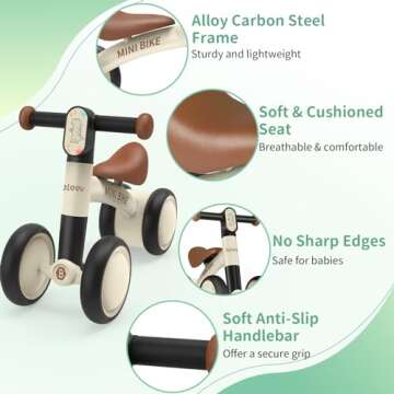 BELEEV Baby Balance Bike for Safe Toddler Riding Fun