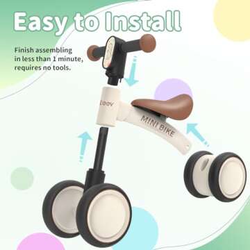 BELEEV Baby Balance Bike for Safe Toddler Riding Fun