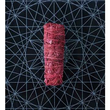 Dragon's Blood Sage Smudge Sticks for Cleansing House, Meditation, Yoga, Negative Energy Cleanse | 4 Inch Dragon Blood Sage Bundles (6)