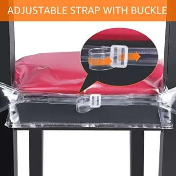 Plastic Dining Chair Protector Waterproof - 4 Pack Clear Vinyl Covers