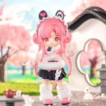 CALEMBOU BJD Blind Box, 1/12 Cute NAGI Study Tour Series BJD Doll, 5.5 Inches Collectable Action Figure for Birthday Gifts(3PCs)