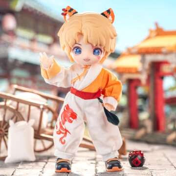 CALEMBOU BJD Blind Box, 1/12 Cute NAGI Study Tour Series BJD Doll, 5.5 Inches Collectable Action Figure for Birthday Gifts(3PCs)