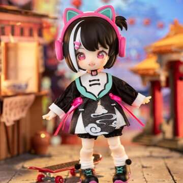 CALEMBOU BJD Blind Box, 1/12 Cute NAGI Study Tour Series BJD Doll, 5.5 Inches Collectable Action Figure for Birthday Gifts(3PCs)