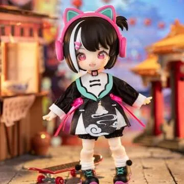 CALEMBOU BJD Blind Box, 1/12 Cute NAGI Study Tour Series BJD Doll, 5.5 Inches Collectable Action Figure for Birthday Gifts(3PCs)