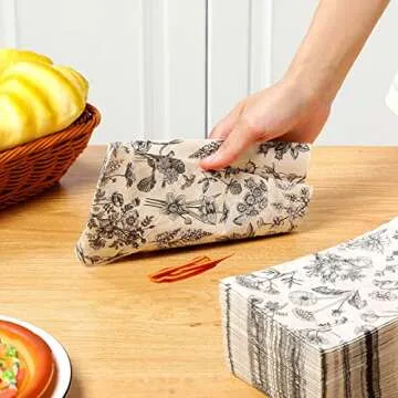 Elegant Tatuo Floral Disposable Napkins for All Occasions