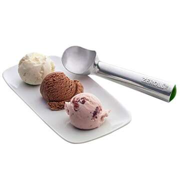Zeroll Original Ice Cream Scoop with Unique Liquid Filled Heat Conductive Handle Simple One Piece Al...