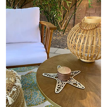 Birsppy Starfish Decor - Wooden Coastal Wall Art